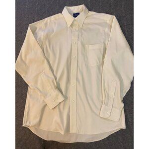 Eagle Mens Regular Non-Iron Stretch Collar Oxford Shirt Size 16.5/34-35 Ivory